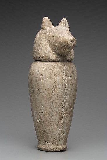 Canopic Jar with Jackal's Head de Third Intermediate Period Egyptian