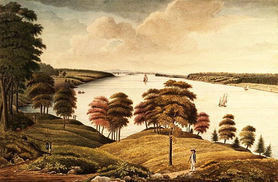 View of the Hudson River from Fort Knyphansen de Thomas Davies