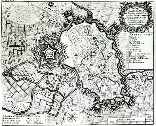 Plan of Lisle de Thomas Lediard