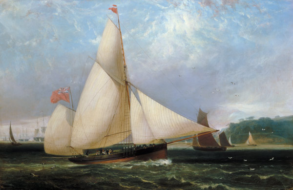 The 12th Duke of Norfolk's Yacht 'Arundel' (oil on canvas) de Thomas Luny