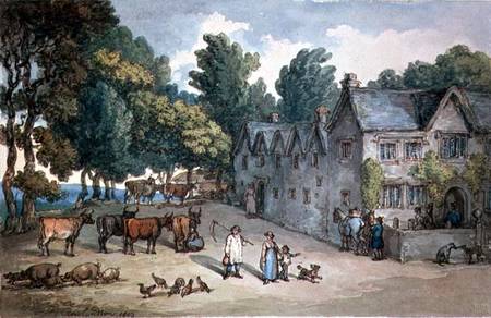 A Farmhouse at Hengar, Cornwall, 1803 (w/c, pen & de Thomas Rowlandson