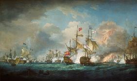 The naval battle of Trafalgar on October 21st, 180