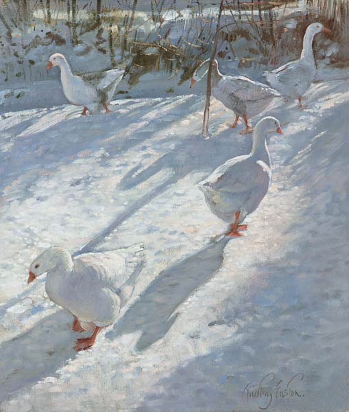 Exploring the Slope (oil on canvas)  de Timothy  Easton