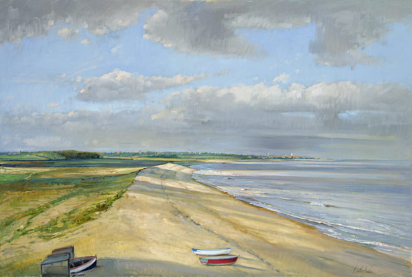 Shadowed Crescent, Dunwich (oil on canvas)  de Timothy  Easton