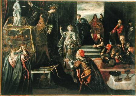 Saint Catherine of Alexandria refusing to worship the Idols de Tintoretto (aliasJacopo Robusti)
