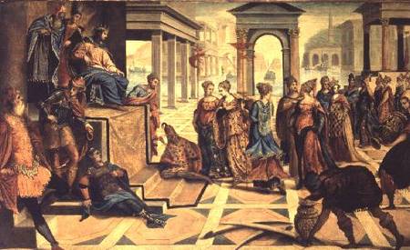 Solomon and the Queen of Sheba de Tintoretto (aliasJacopo Robusti)