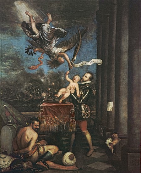 Allegory of the Battle of Lepanto, 1573-1575 de Tiziano Vecellio