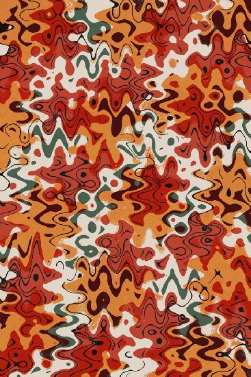 Liquid Red Orange Pattern