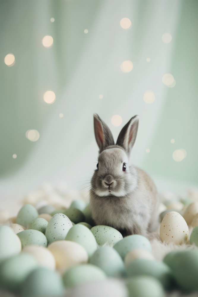 Bunny and Pastel Eggs de Treechild