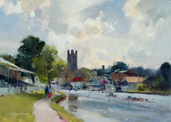 Preparing for the Henley Regatta, 1994 (oil on canvas)  de Trevor  Chamberlain