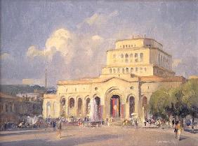 Evening, Republic Square, Yerevan (oil on canvas) 