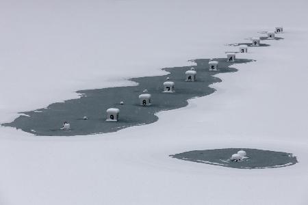 Frozen lake