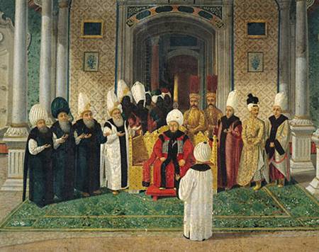Reception at the Court of the Sultan Selim III (1761-1807) de Turkish School