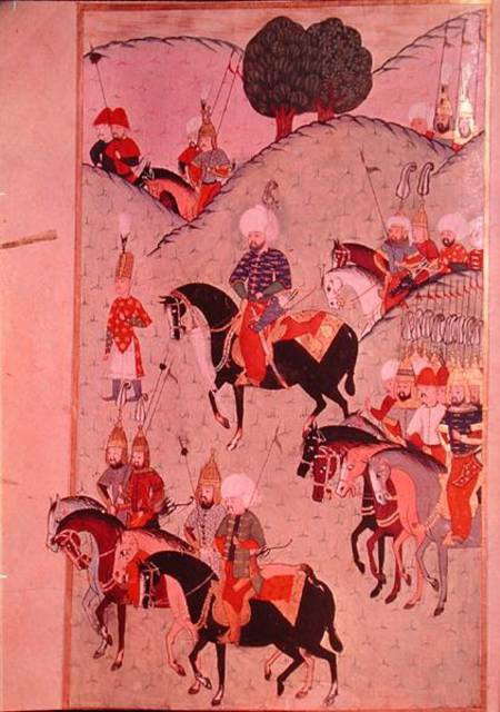 TSM H.1339 Sultan Selim II (1524-74) riding between Kotahia and Belgrade to rejoin the Imperial Army de Turkish School