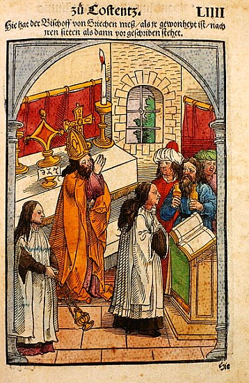 A scene from the Council of Constance, from ''Chronik des Konzils von Konstanz'' de Ulrich von Richental