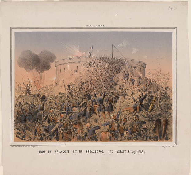 Attack on the Malakoff redoubt on 7 September 1855 de Unbekannter Künstler