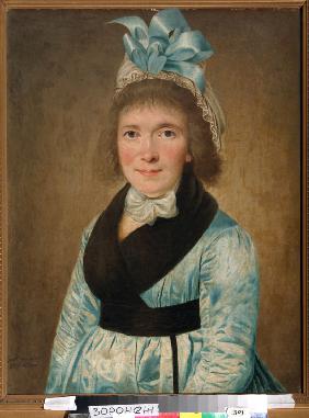 Portrait Of a Woman In a Blue Dress