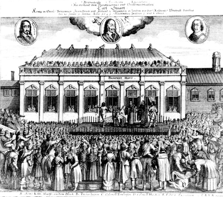 The Beheading of Charles I outside the Banqueting House, Whitehall, London de Unbekannter Künstler