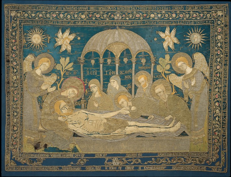The Entombment (Altar embroidery) de Unbekannter Künstler
