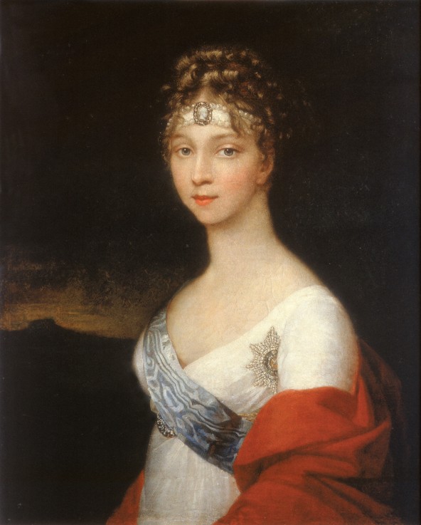 Portrait of Empress Elizabeth Alexeievna, Princess Louise of Baden (1779-1826) de Unbekannter Künstler