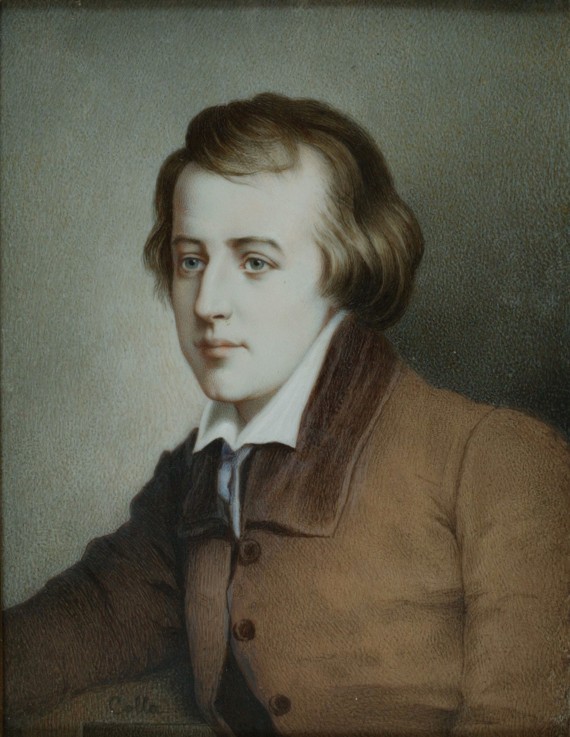 Portrait of the poet Heinrich Heine (1797-1856) de Unbekannter Künstler