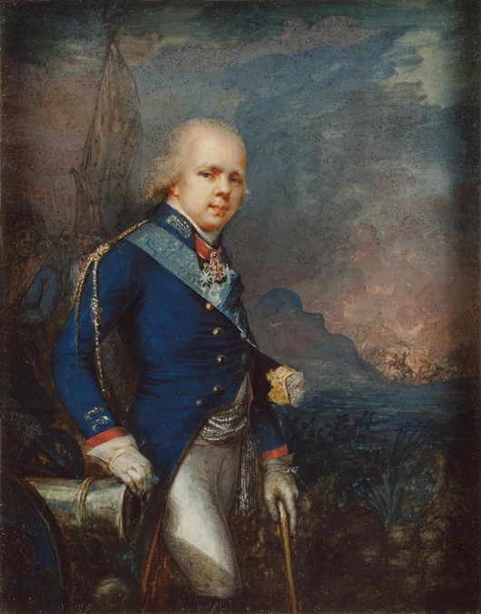 Portrait of Grand Duke Constantine Pavlovich of Russia (1779-1831) before the Battle of Novi de Unbekannter Künstler