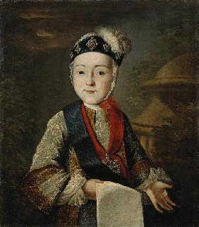 Portrait of Grand Duke Pavel Petrovich (1754-1801) as child