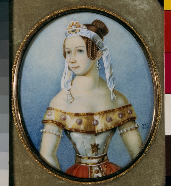 Portrait of the ballerina Varvara Volkova (1816-1898) de Unbekannter Künstler