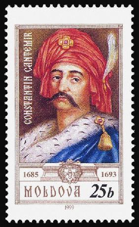 Portrait of Constantin Cantemir (1612-1693), Prince of Moldavia (Stamp)