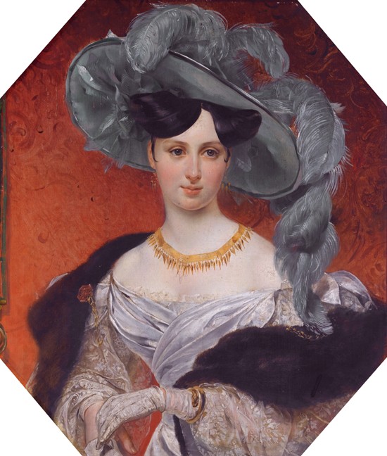 Portrait of Countess Stefania zu Sayn-Wittgenstein, née Radziwill (1809-1832) de Unbekannter Künstler