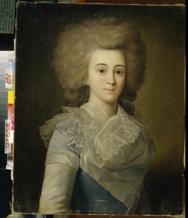 Portrait of Elisaveta Alexandrovna Stroganova (1745-1831) de Unbekannter Künstler