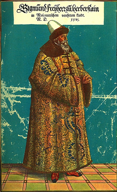 Siegmund von Herberstein in Russian Dress (Illustration from the "Notes on Muscovite Affairs") de Unbekannter Künstler