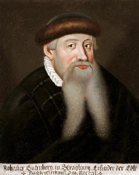 Portrait of Johannes Gutenberg