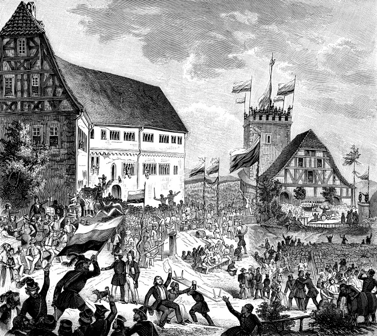 The Wartburg festival on 12 Juny 1848 de Unbekannter Künstler