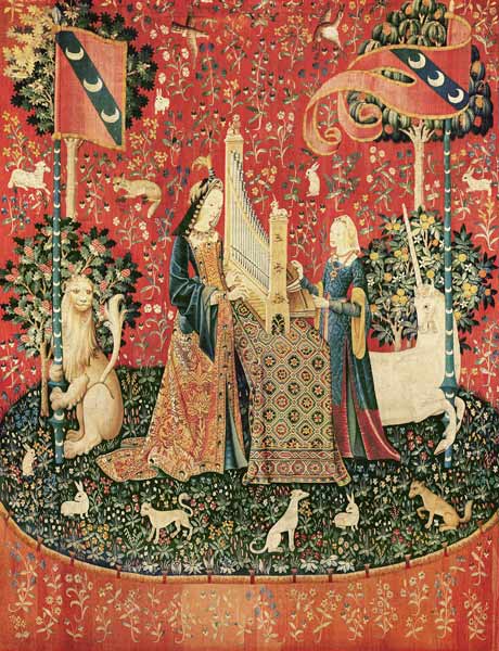 The Lady and the Unicorn (La Dame à la licorne "L'Ouïe") de Unbekannter Meister