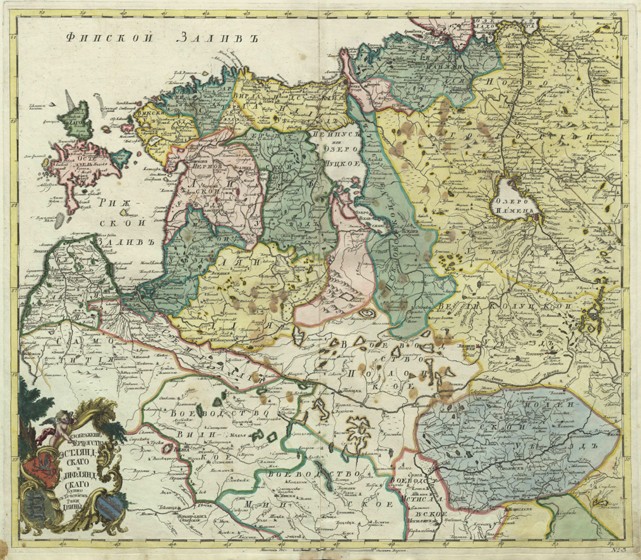 Map of Estonia and Livonia de Unbekannter Meister