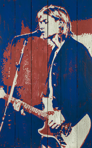 Kurt Cobain - Pavel van Golod en reproducción impresa o copia al óleo sobre  lienzo.