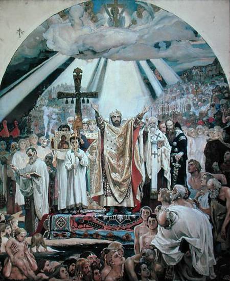 Baptism of Rus de Victor Mikhailovich Vasnetsov