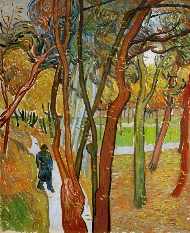 Hojas cayendo (1889) de Vincent Van Gogh