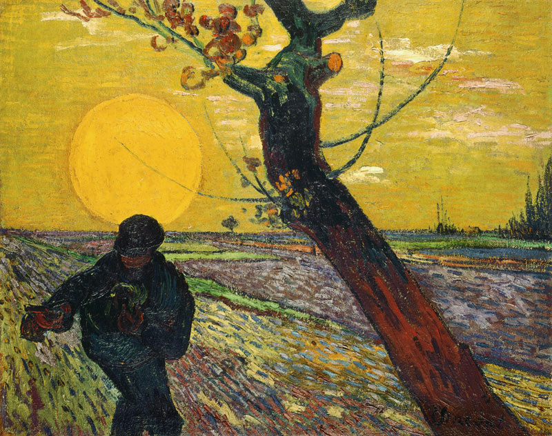 Sämann at setting sun de Vincent Van Gogh