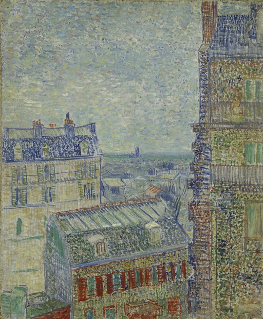 View of Paris from Theo's apartment in the rue Lepic de Vincent Van Gogh