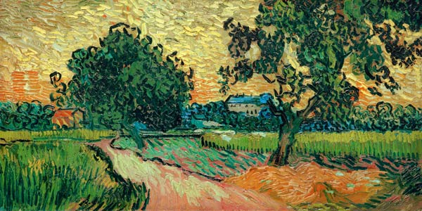 V.v.Gogh,Chateau of Auvers at Sunset/Ptg de Vincent Van Gogh