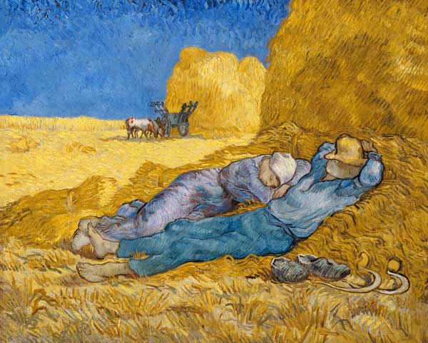 Medio día , o  La Siesta (de Millet) de Vincent Van Gogh