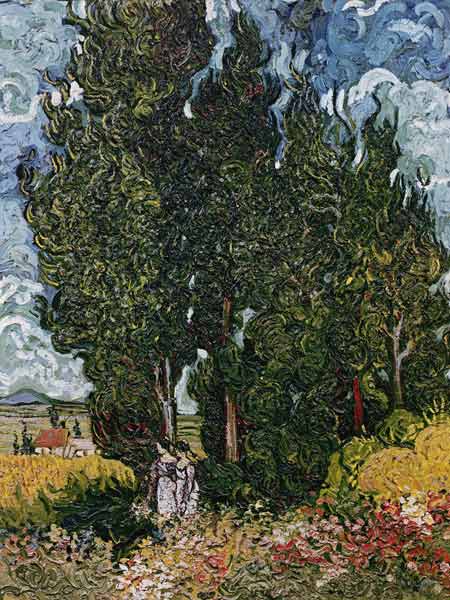 The cypresses, c.1889-90 de Vincent Van Gogh