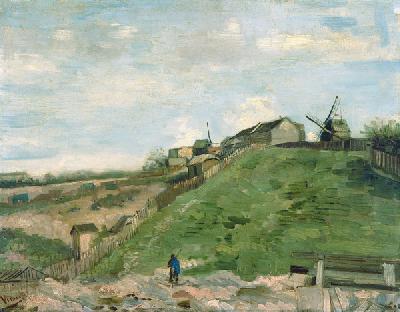 The hill of Montmartre with stone quarry