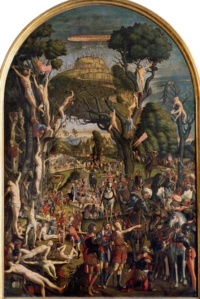 The Crucifixion and the Glorification the Ten Thousand Martyrs on Mt. Ararat de Vittore Carpaccio