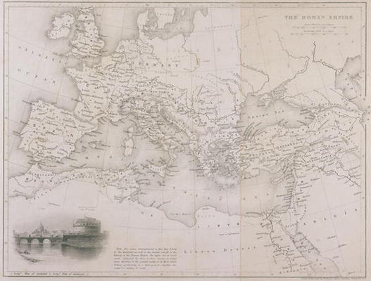 The Roman Empire, c.1850 (engraving) de W Hughes