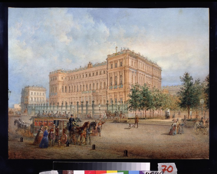 View of the Nicholas Palace in St. Petersburg de Wassili Sadownikow