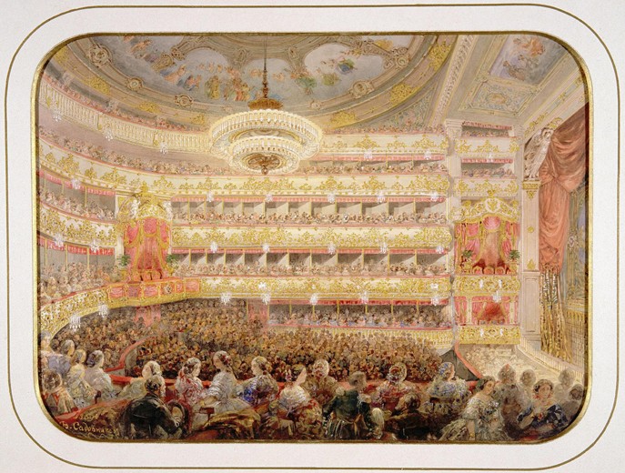 The auditorium of the Mikhaylovsky Theatre in St. Petersburg de Wassili Sadownikow