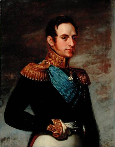 Portrait of Tsar Nicholas I (1796-1855) de Wassili Tropinin